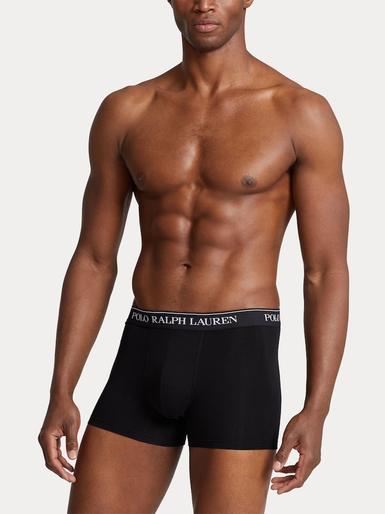 Polo Ralph Lauren Black Stretch Cotton Boxers 3 Pack - Image 3 of 5