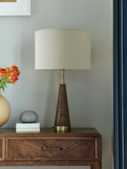 Nina Campbell Brown Harwood Table Lamp - Image 1 of 4
