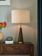 Nina Campbell Brown Harwood Table Lamp - Image 2 of 4