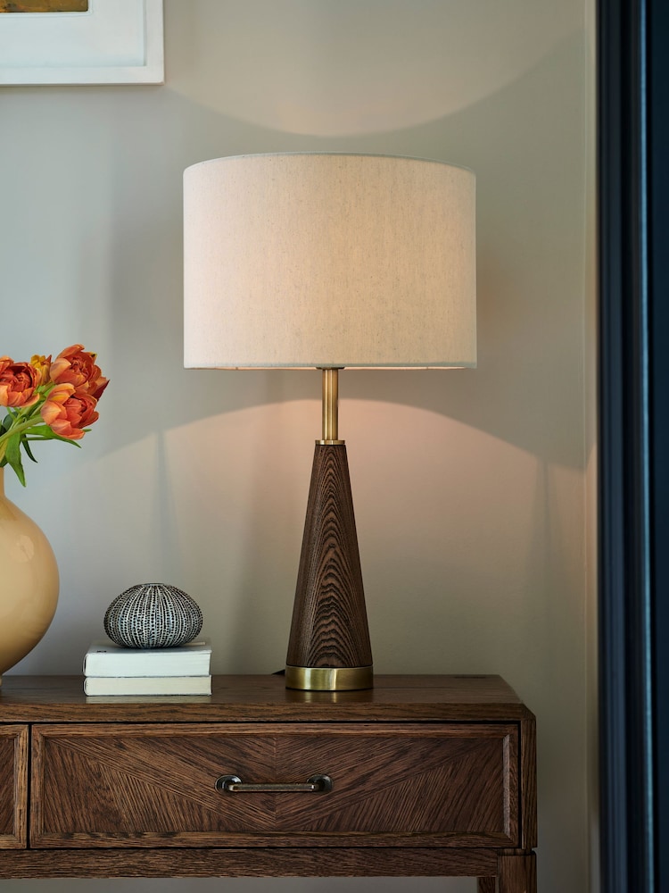 Nina Campbell Brown Harwood Table Lamp - Image 2 of 4