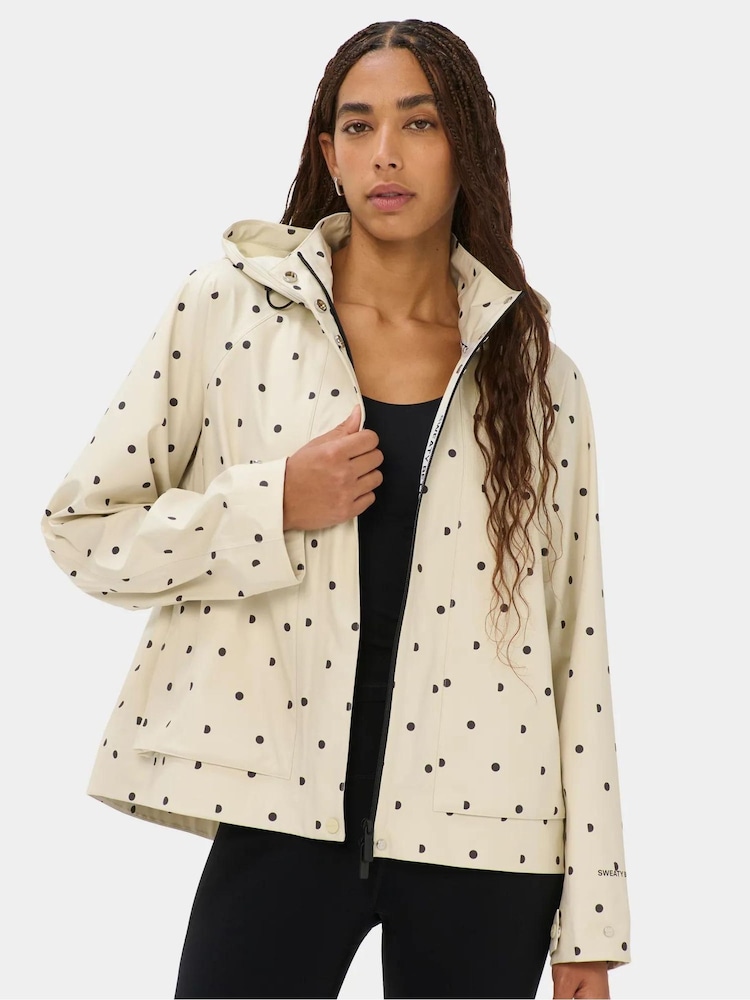 Sweaty Betty Cream Motion Waterproof Cropped Parka - Image 2 of 6 Sweaty Betty Cream Motion Waterproof Cropped Parka - Image 2 of 6