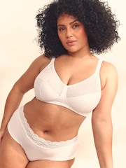 White Total Support Full Cup Non Wire Cotton Ultimate Comfort Bra B-H - Image 1 of 5