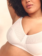 White Total Support Full Cup Non Wire Cotton Ultimate Comfort Bra B-H - Image 3 of 5