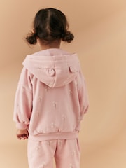 Pink Floral Zip Through Hoodie (3mths-7yrs) - Image 2 of 7