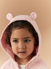 Pink Floral Zip Through Hoodie (3mths-7yrs) - Image 3 of 7