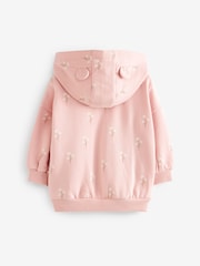 Pink Floral Zip Through Hoodie (3mths-7yrs) - Image 6 of 7