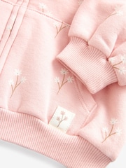 Pink Floral Zip Through Hoodie (3mths-7yrs) - Image 7 of 7