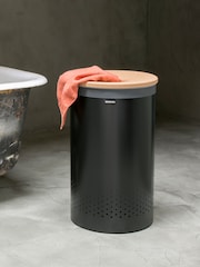 Brabantia Matt Black 60L Cork Lid Laundry Bin - Image 6 of 6