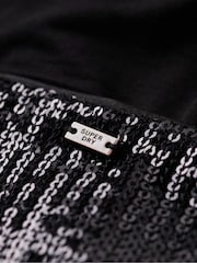 Superdry Black Sequin Cami Vest Top - Image 5 of 6