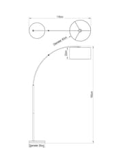 Brass Arc Floor Lamp - Image 4 of 5