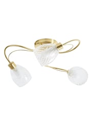 BHS Brass Veria Tangle Flush 3 Light Flush Ceiling Light - Image 3 of 4