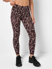 Sweaty Betty Brown Fleck Print 7/8 Length Power Workout Leggings - Image 1 of 6