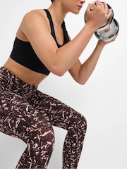 Sweaty Betty Brown Fleck Print 7/8 Length Power Workout Leggings - Image 2 of 6