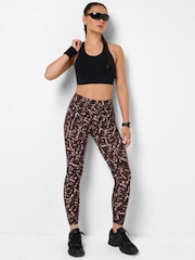 Sweaty Betty Brown Fleck Print 7/8 Length Power Workout Leggings - Image 3 of 6