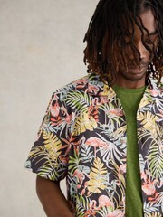 White Stuff Black Flamingo Printed Shirt - Image 4 of 7