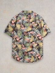 White Stuff Black Flamingo Printed Shirt - Image 6 of 7