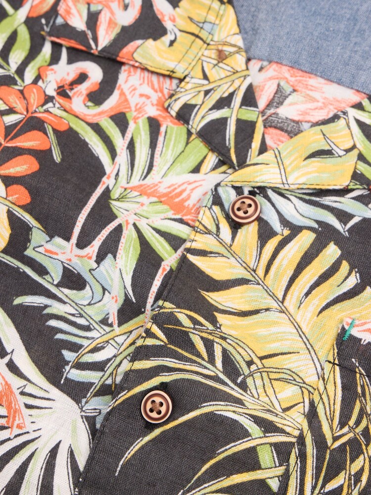 White Stuff Black Flamingo Printed Shirt - Image 7 of 7 White Stuff Black Flamingo Printed Shirt - Image 7 of 7