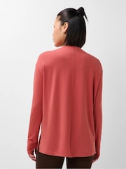 Sweaty Betty Red Soft Flow Studio Longline Long Sleeve Top - Image 4 of 6