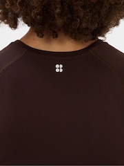 Sweaty Betty Brown Athlete Seamless Gym T-Shirt - Image 4 of 6