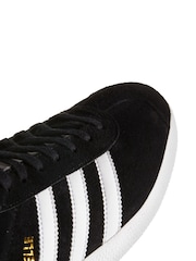 adidas Originals Black/White Gazelle Trainers - Image 10 of 11