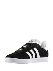 adidas Originals Black/White Gazelle Trainers - Image 4 of 11