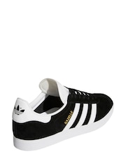 adidas Originals Black/White Gazelle Trainers - Image 5 of 11