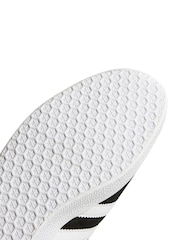 adidas Originals Black/White Gazelle Trainers - Image 8 of 11