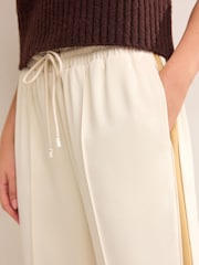 Ecru Cream/Camel Side Stripe Taper Trousers - Image 4 of 4