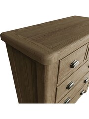 K Interiors Brown Embleton Solid Wood 2 Over 3 Chest of Drawers - Image 3 of 4