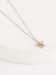 Sterling Silver Sparkle Flower Necklace - Image 4 of 4