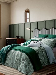 Ted Baker Green 100% Cotton Belmar Floral Duvet Cover and Pillowcase Set - Image 4 of 5
