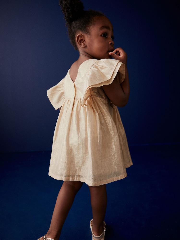 Gold Shimmer Party Dress (3mths-8yrs) - Image 3 of 8