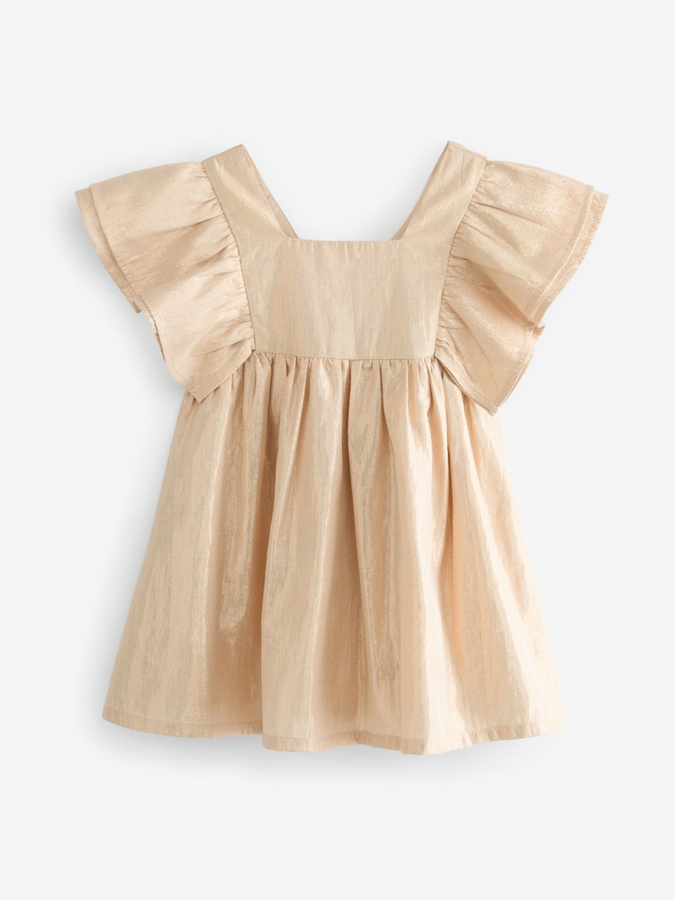 Gold Shimmer Party Dress (3mths-8yrs) - Image 5 of 8