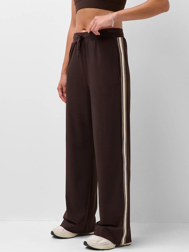 Sweaty Betty Brown Explorer Side Stripe Wide Leg Trousers - Image 2 of 6