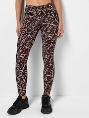 Sweaty Betty Brown Fleck Print Full Length Power Workout Leggings - Image 1 of 6