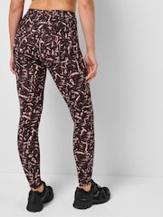 Sweaty Betty Brown Fleck Print Full Length Power Workout Leggings - Image 4 of 6