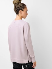 Sweaty Betty Purple After Class Yoke Longline Sweatshirt - Image 3 of 6