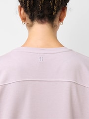 Sweaty Betty Purple After Class Yoke Longline Sweatshirt - Image 5 of 6