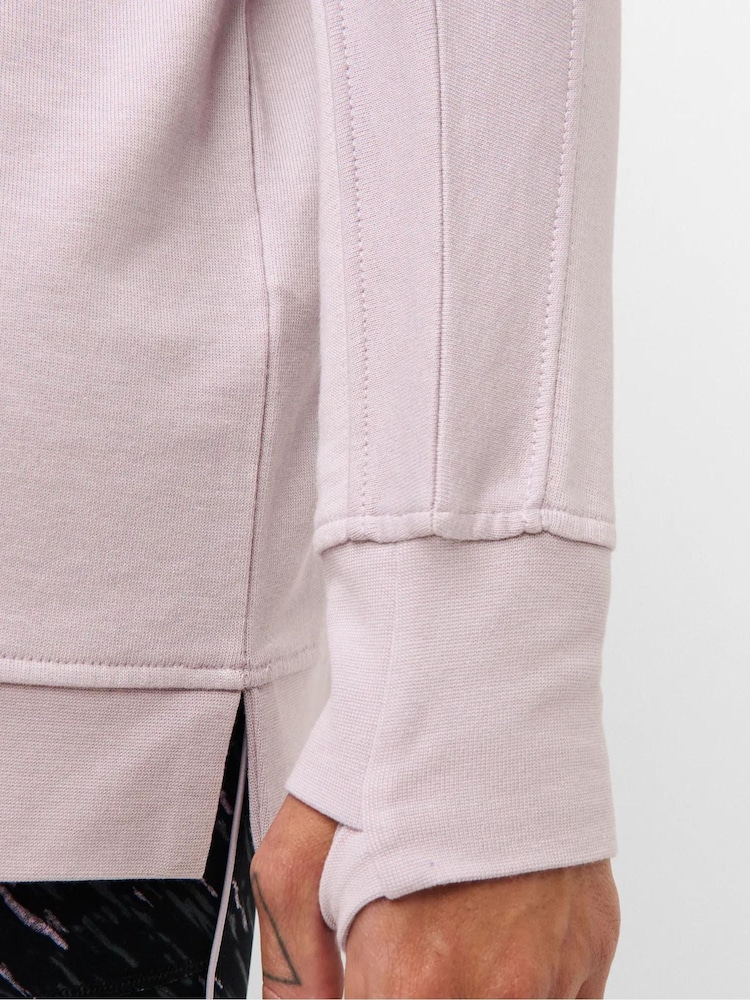 Sweaty Betty Purple After Class Yoke Longline Sweatshirt - Image 6 of 6