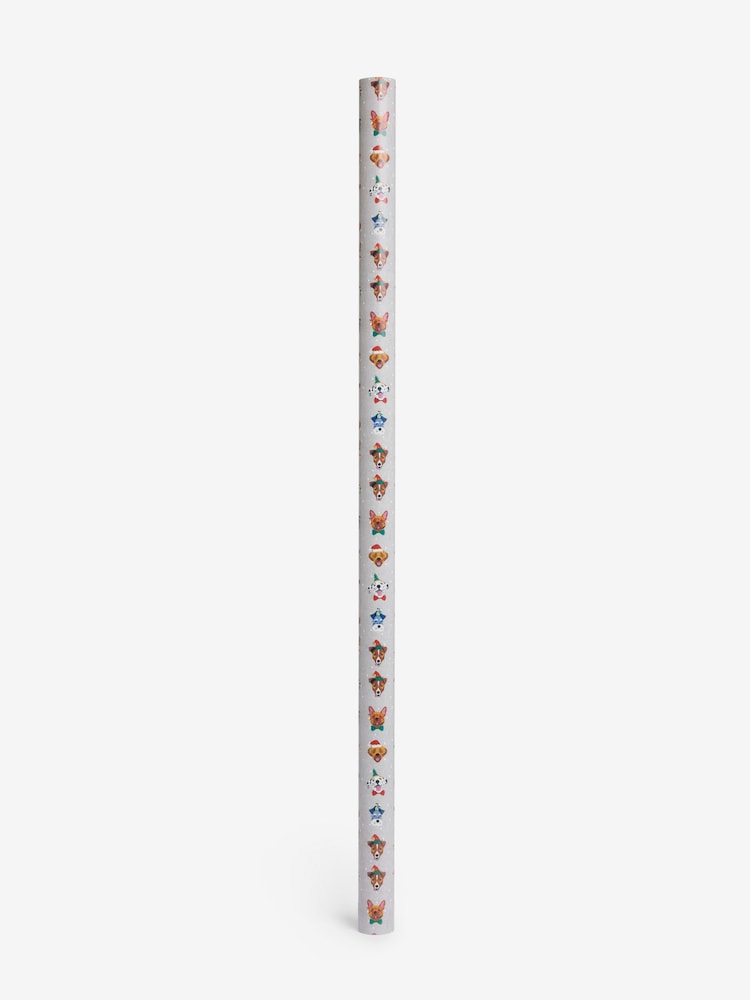 Grey Dogs Extra Wide, 10m Christmas Wrapping Paper - Image 4 of 4