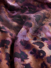 Violett mit Animalprint - Langärmeliges Minikleid - Bild 6 von 6