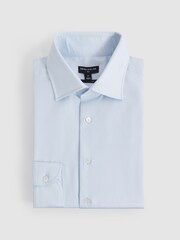 Reiss Soft Blue Chromer Atelier Cotton Mother of Pearl Shirt - Image 2 of 7