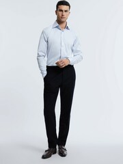 Reiss Soft Blue Chromer Atelier Cotton Mother of Pearl Shirt - Image 3 of 7