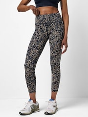 Sweaty Betty Blue Cascade Print 7/8 Length Power Workout Leggings - Image 4 of 6