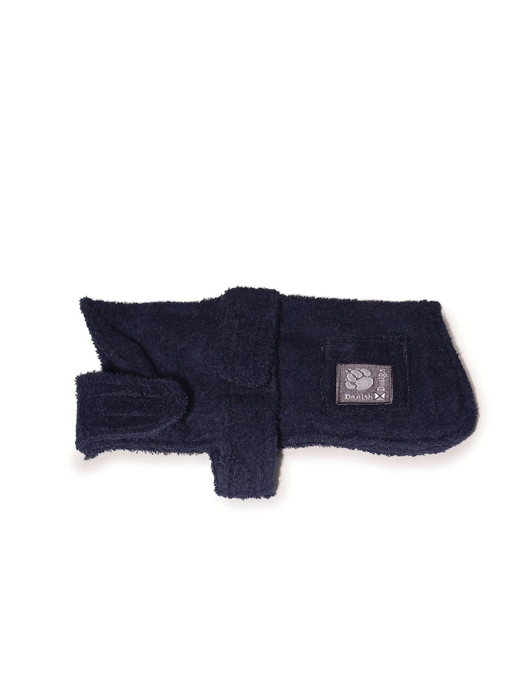 Danish Designs Blue 100% Cotton Dog Towelling Robe - Image 2 of 3