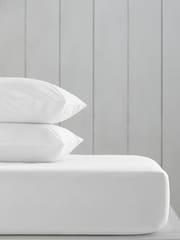 White Cotton Rich Flat Bed Sheet - Image 2 of 2