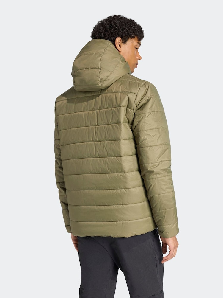 adidas Terrex Green Multi Essentials Climawarm Insulated Hooded Jacket - Image 2 of 6