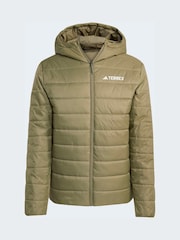 adidas Terrex Green Multi Essentials Climawarm Insulated Hooded Jacket - Image 6 of 6