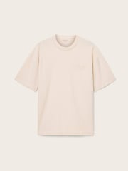 AllSaints Cream Xander Short Sleeve Crew Neck T-Shirt - Image 7 of 8