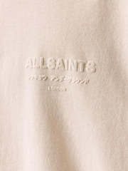 AllSaints Cream Xander Short Sleeve Crew Neck T-Shirt - Image 8 of 8